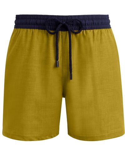 Vilebrequin Pantaloncini mare uomo in lana super 120' - costume da bagno - magnus - Verde