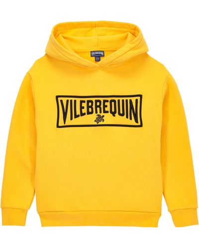 Vilebrequin Besticktes Kapuzenpullover Mit 3d-logo Für Jungen - Gelb