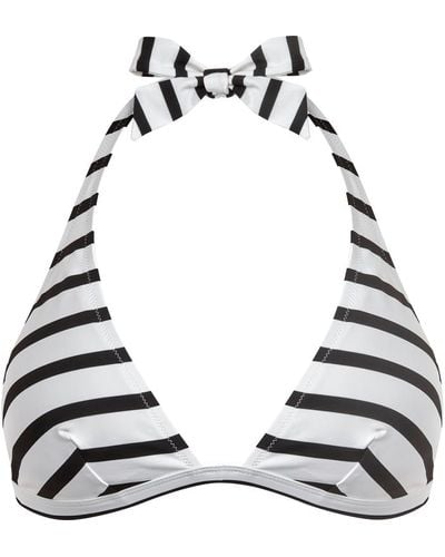 Vilebrequin Top bikini donna all'americana rayures - costume da bagno - fleche - Bianco