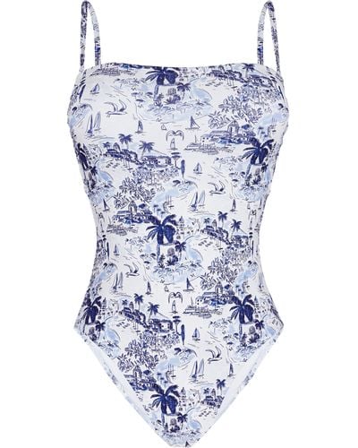 Vilebrequin Bustier One-piece Swimsuit Riviera - Blue