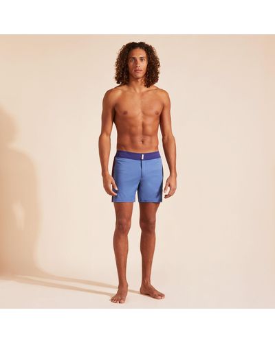 Vilebrequin Stretch Swim Shorts Flat Belt Colour Block - Blue