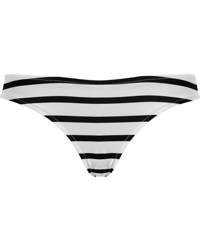 Vilebrequin Bas de maillot de bain culotte midi femme rayures - frise - Noir