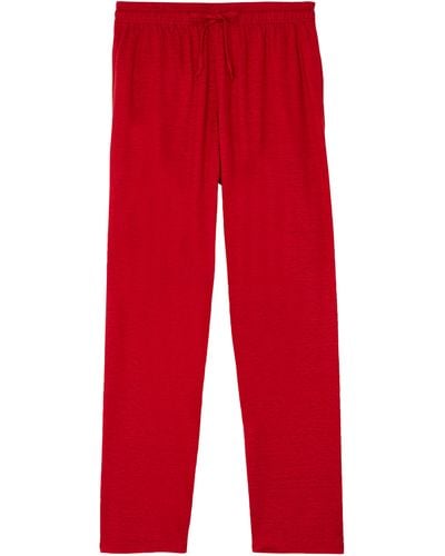 Vilebrequin Linen Pants Solid - Red