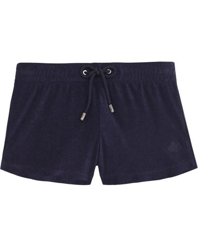 Vilebrequin Solid Badeshorts Aus Frottee Für Damen - Blau