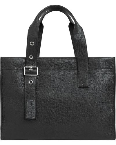 Vilebrequin Medium Leather Bag - Black