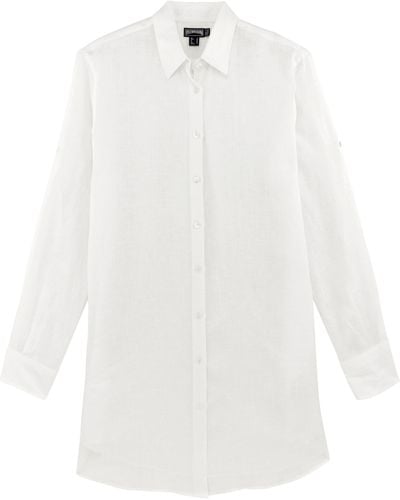 Vilebrequin Linen Shirt Dress Solid - White