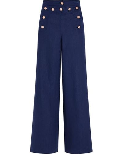 Vilebrequin Pantalon à pont femme uni - pantalon - liris - Bleu