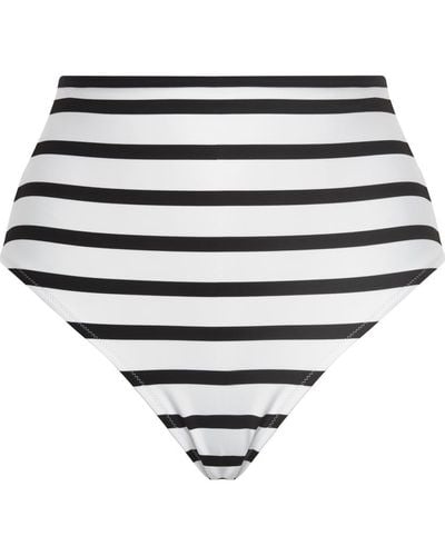 Vilebrequin Slip bikini donna a vita alta rayures - costume da bagno - frosty - Bianco