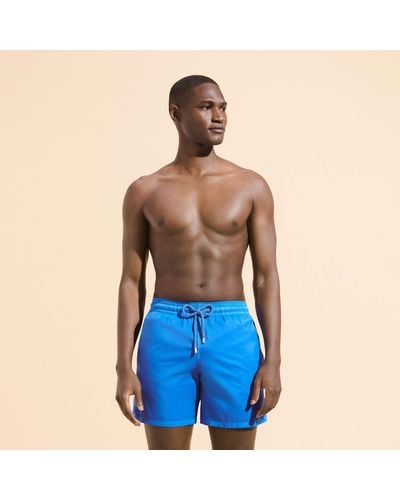 Vilebrequin Swim Trunks Ultra-light And Packable Solid - Blue