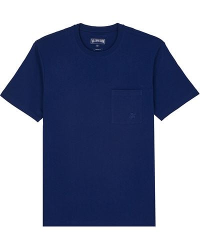 Vilebrequin Solid T-shirt Aus Bio-baumwolle Für Herren - Blau