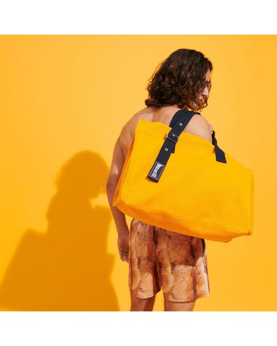 Vilebrequin Big Cotton Beach Bag Solid - Yellow
