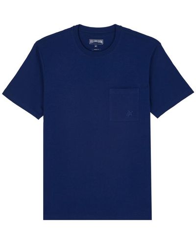 Vilebrequin T-shirt En Coton Bio Homme Uni - Titus - Bleu - Taille XS