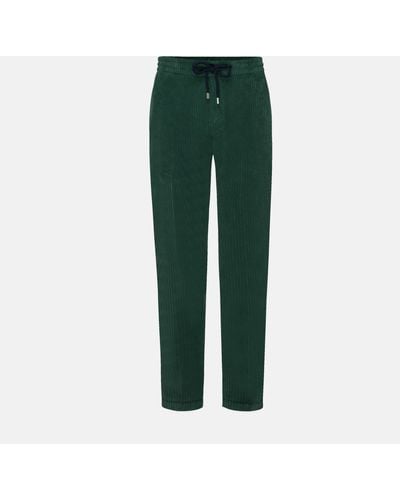 Vilebrequin Large Lines Corduroy Jogger Pants Vintage - Green