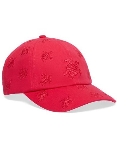 Vilebrequin Embroidered cap turtles all over - capello - castle - Rosso