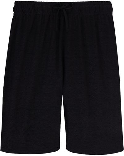 Vilebrequin Linen Bermuda Shorts Solid - Black