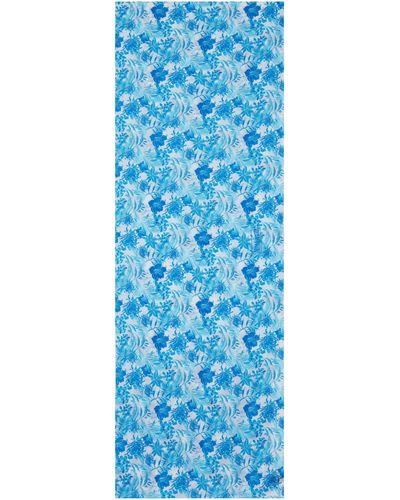 Vilebrequin Cotton Voile Pareo Tahiti Flowers - Blue