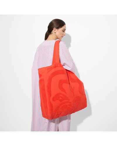 Vilebrequin Organic Cotton Beach Bag- X Ines De La Fressange - Red