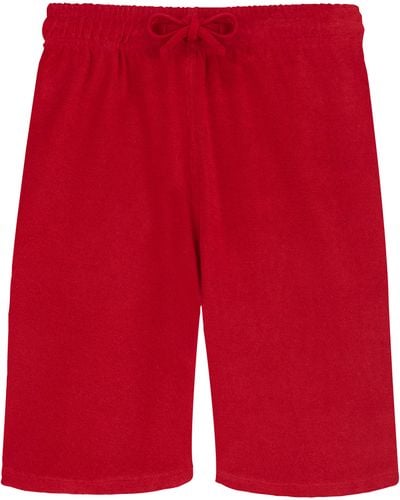 Vilebrequin Terry Bermuda Shorts Solid - Red