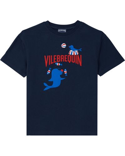 Vilebrequin Circus T-shirt Aus Bio-baumwolle Für Jungen - Blau