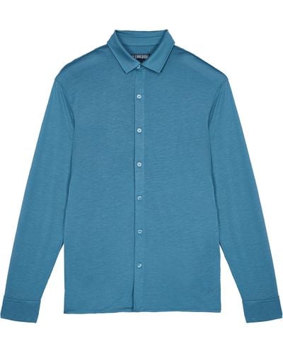 Vilebrequin Jersey Shirt Solid - Blue