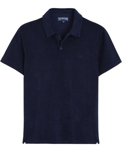 Vilebrequin Organic Cotton Terry Polo Solid - Blue