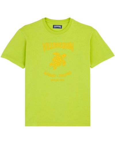 Vilebrequin Cotton T-shirt Printed Turtle Logo - Green