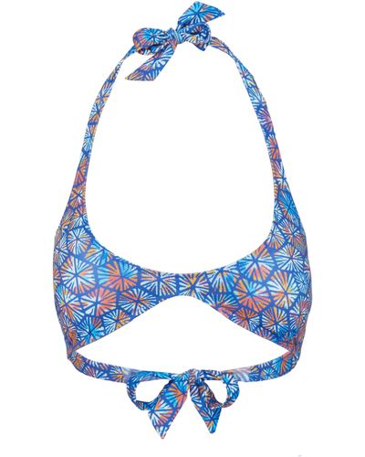 Vilebrequin Carapaces Multicolores Bikinioberteil Mit Rundhalsausschnitt Für Damen - Blau
