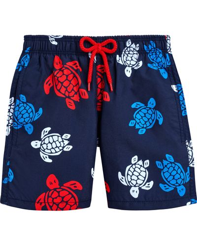 Vilebrequin Tortues Multicolores Badeshorts Für Jungen - Blau