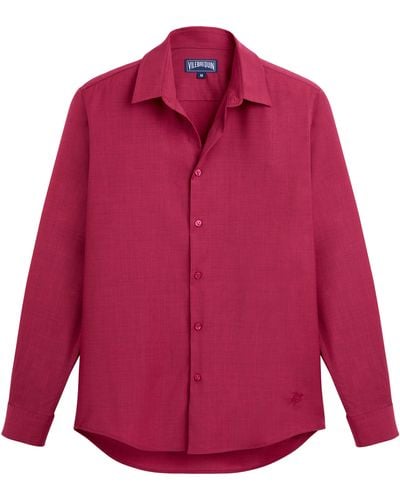 Vilebrequin Wool Shirt Solid - Red