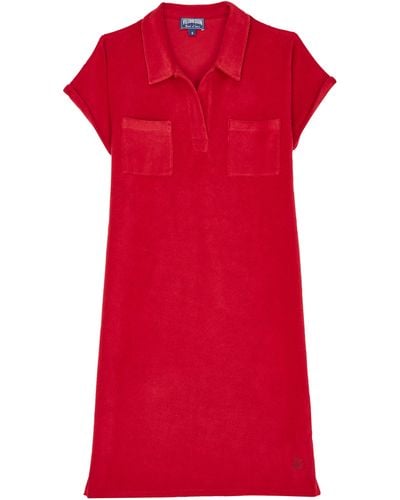 Vilebrequin Terry Polo Dress Solid - Red