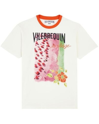 Vilebrequin T-shirt en coton homme la plage - portisol - Rouge