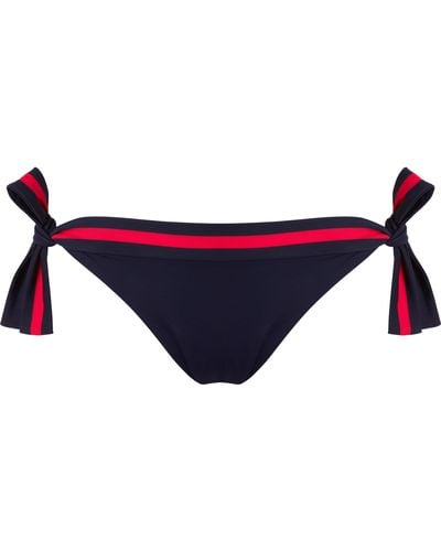 Vilebrequin Solid Bikinihose Zum Seitlichen Binden Für Damen - X Ines De La Fressange - Blau