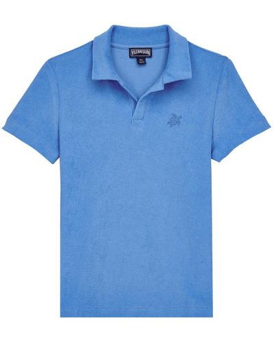 Vilebrequin Polo en éponge garçon uni - gill - Bleu