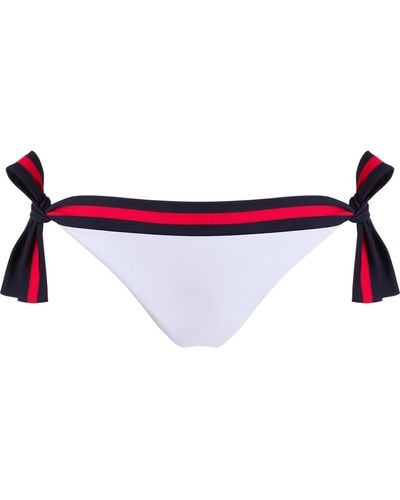 Vilebrequin Slip bikini donna con laccetti laterali tinta unita - x ines de la fressange - costume da bagno - flamme - Rosso