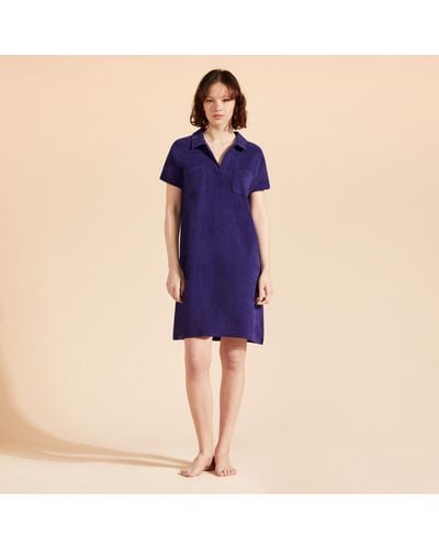 Vilebrequin Terry Polo Dress Solid - Blue