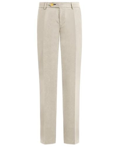 Vilebrequin Pantaloni chino uomo in gabardine di cotone tinta unita - pantaloni - taillat - Neutro