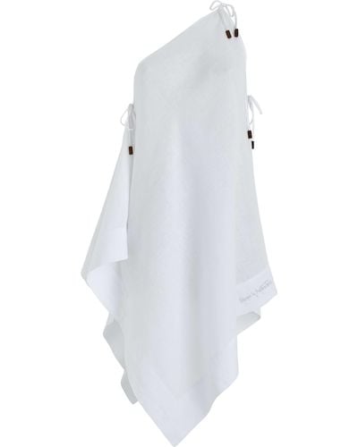 Vilebrequin Weißes Tuchkleid Aus Leinen Für Damen