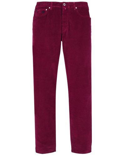Vilebrequin Pantalon en velours côtelé 5 poches homme 1500 raies - gbetta18 - Rouge