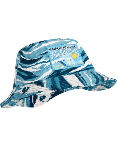 Vilebrequin Cotton Bucket Hat Wave - Blue