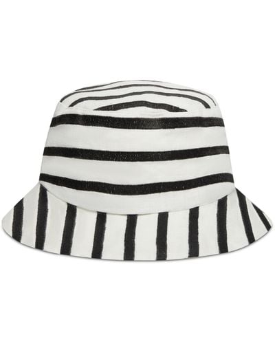 Vilebrequin Linen Bucket Hat Rayures - White