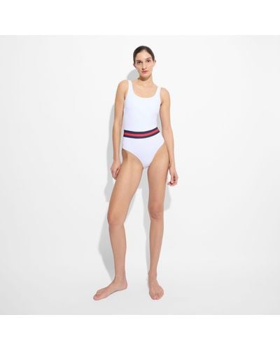 Vilebrequin One-piece Swimsuit Solid - X Ines De La Fressange - White