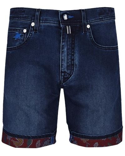 Vilebrequin Bermuda en jean 5 poches homme mosaïque - garonne - Bleu