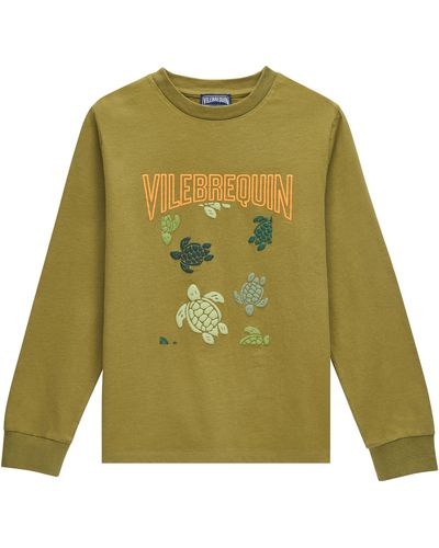 Vilebrequin Ronde Des Tortues T-shirt Aus Baumwolle Für Jungen In Camouflage - Grün