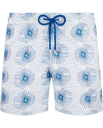 Vilebrequin Hypno Shell Badeshorts Mit Stickerei Für Herren - Blau