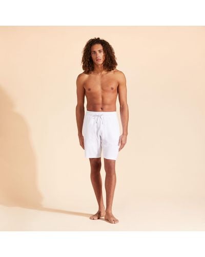 Vilebrequin Terry Bermuda Shorts Solid - White