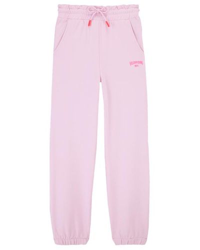 Vilebrequin Pantalon jogging en coton fille logo imprimé - gaetanne - Rose