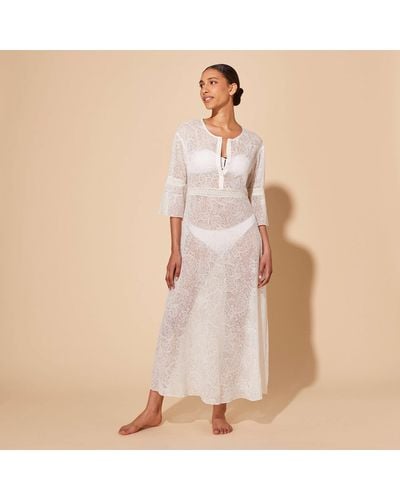 Vilebrequin Silk Maxi Dress Paisley - Natural