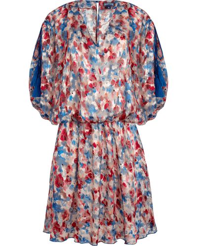 Vilebrequin Viscose Fluid Cover-up Flowers In The Sky - Blue
