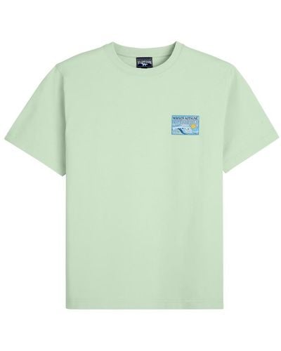 Vilebrequin T-shirt en coton unisexe wave - tee shirt - p407 - Vert