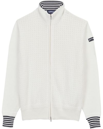 Vilebrequin Felpa uomo in cotone cashmere - pullover - rousset - Bianco